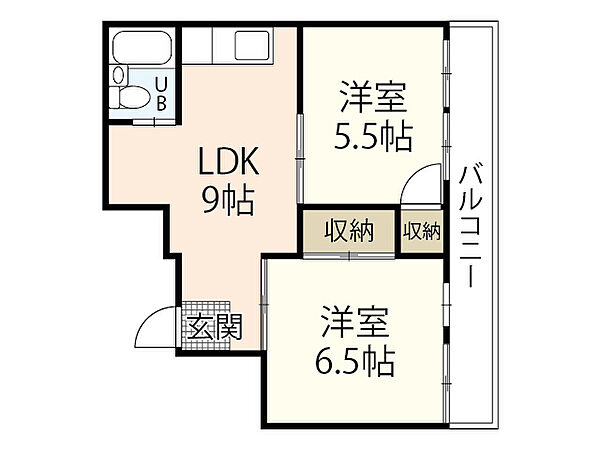 絹谷ビル ｜広島県広島市中区平野町(賃貸マンション2DK・4階・35.00㎡)の写真 その2