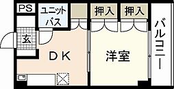 グレース天満町 3階1DKの間取り