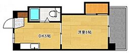 和秀三篠ビル 1DKの間取図画像