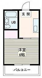 Ｋ・Ｂ・Ｍ長束 1階1Kの間取り