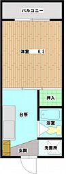 MSビル 1Kの間取図画像