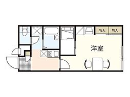 レオパレスワルツ 1階1Kの間取り