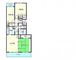 クレール琳琳 3階3LDKの間取り