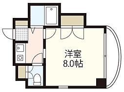 Ｅｓｐｅｒａｎｚａ宝町 3階1Kの間取り