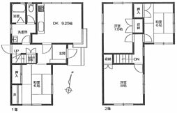 上安5丁目佐伯邸 4LDKの間取り