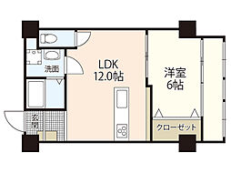 ネットビル10 2階1LDKの間取り