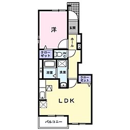 ＬＵＰＩＮＡＳ 1階1LDKの間取り