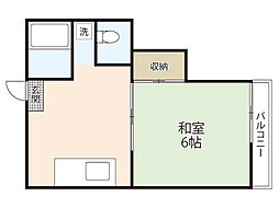 丸内ビル 2階1DKの間取り