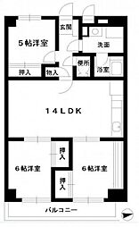 ビアビアンカマツヲ 10階3LDKの間取り
