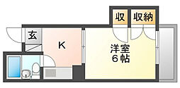 DICEbldg.中広町 4階1Kの間取り