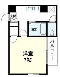 ＡＸＩＳ上幟町 5階1Kの間取り