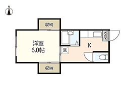 伊藤アパート 1階1Kの間取り