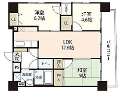 ユアコート東原 1階3LDKの間取り