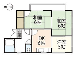 コーポニューバレイ　B棟 2階3DKの間取り