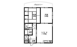 カルチェＧＰ 1階2LDKの間取り