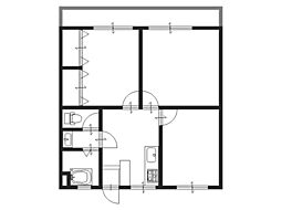 フォレストサイド戸坂 1階3DKの間取り