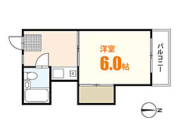第三KSNビル 1Kの間取図画像
