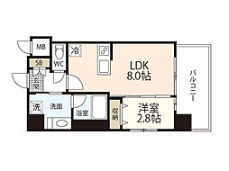 ＴＭレジデンス 6階1LDKの間取り