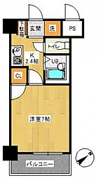 フォルム牛田新町 5階1Kの間取り