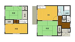 西原2丁目 一戸建 3DKの間取り