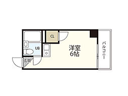 MAX YAMASHITA 5階ワンルームの間取り