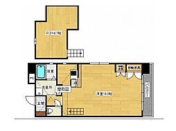 エンバシーコート矢賀 7階ワンルームの間取り