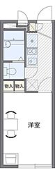 レオパレスオズヴァリー 1階1Kの間取り