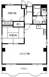 ロッコーマンション駅前通り 6階2LDKの間取り