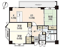 メゾンＹ古江 2階3LDKの間取り