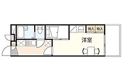 レオパレス国泰寺 14階1Kの間取り