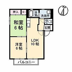 ILEXHEIM B棟 2階2LDKの間取り