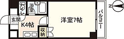 フルールナカガワIII 2階1Kの間取り