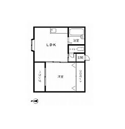 アゼーリア西川口 4階1LDKの間取り