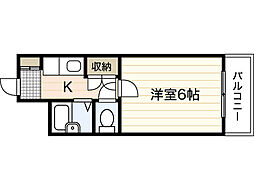 ＡＬＳＯＬＥ相田 1階1Kの間取り