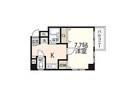 ポートミズキ 5階1Kの間取り