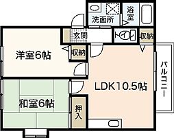 ソレジオKANDA　Ａ 1階2LDKの間取り
