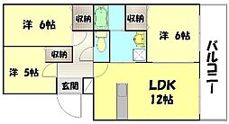 プランドール 3階3LDKの間取り