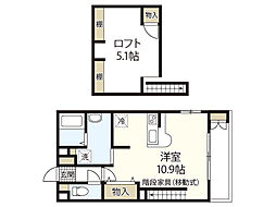 CDcrystal1 ワンルームの間取図画像