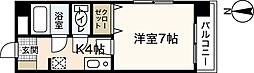 立石ビル 2階1Kの間取り