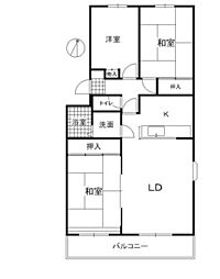 リーベンベルグＭ 1階3LDKの間取り
