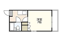 KENSEI9 4階ワンルームの間取り