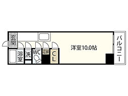 アーバンルーム本川 2階ワンルームの間取り