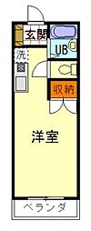ロイヤル戸坂 3階ワンルームの間取り