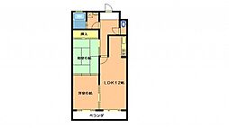 サングリーンII 5階2LDKの間取り
