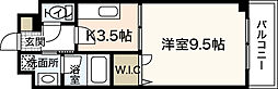アバント宮内 8階1Kの間取り