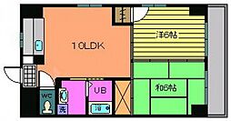 ルート大芝 2LDKの間取図画像