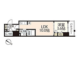S-RESIDENCE東千田公園alesia 1LDKの間取図画像