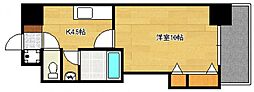 アベニュー牛田新町 1Kの間取図画像