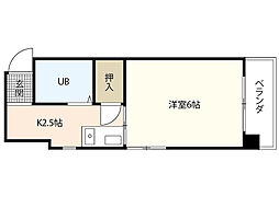 古光ビル 1Kの間取図画像