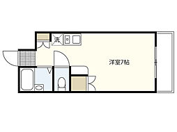 CreerAsahi ワンルームの間取図画像